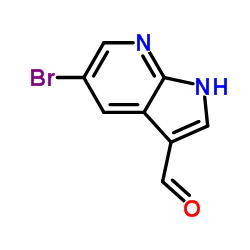 5-Bromo-1H-pyrrolo[2,3-b]pyridine-3-carbaldehyde structure