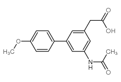 2-[3-acetamido-5-(4-methoxyphenyl)phenyl]acetic acid structure