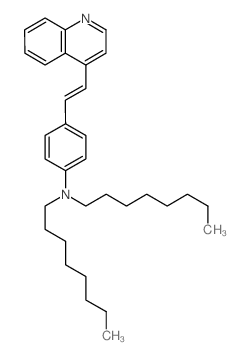 Benzenamine,N,N-dioctyl-4-[2-(4-quinolinyl)ethenyl]- structure