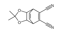 4,4-dimethyl-3,5-dioxatricyclo[5.2.2.0(2,6)]undeca-8,10-diene-8,9-dicarbonitrile Structure