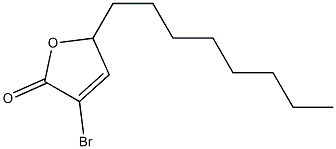 ()-3-bromo-5-octylfuran-2(5H)-one Structure