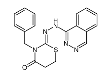 (2E)-3-benzyl-2-(phthalazin-1-ylhydrazinylidene)-1,3-thiazinan-4-one Structure