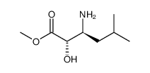 methyl (2S,3S)-3-amino-2-hydroxy-5-methylhexanoate结构式