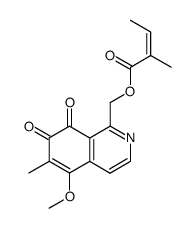 (5-methoxy-6-methyl-7,8-dioxo-7,8-dihydro-1-isoquinolyl)methyl angelate Structure