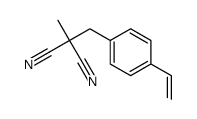 2-[(4-ethenylphenyl)methyl]-2-methylpropanedinitrile结构式