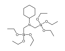 N,N-bis(triethoxysilylmethyl)cyclohexanamine Structure