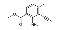 Benzoic acid, 2-amino-3-cyano-4-methyl-, methyl ester (9CI) Structure