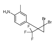 4-[2,2-dibromo-1-(trifluoromethyl)cyclopropyl]-2-methylaniline Structure