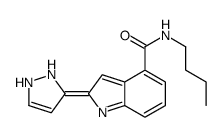 N-butyl-2-(1,2-dihydropyrazol-3-ylidene)indole-4-carboxamide结构式