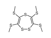 3,4,6,7-tetrakis(methylthio)-1,2,5-trithiepine结构式