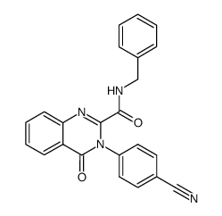 3-(4-Cyano-phenyl)-4-oxo-3,4-dihydro-quinazoline-2-carboxylic acid benzylamide结构式