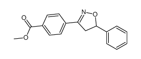 methyl 4-(5-phenyl-4,5-dihydro-1,2-oxazol-3-yl)benzoate结构式