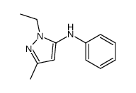 2-ethyl-5-methyl-N-phenylpyrazol-3-amine结构式