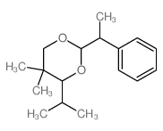 1,3-Dioxane,5,5-dimethyl-4-(1-methylethyl)-2-(1-phenylethyl)-结构式