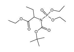 ethyl 2-((tert-butoxycarbonyl)(diethoxyphosphoryl)amino)butanoate结构式