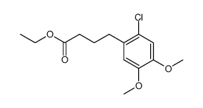 4-(2-chloro-4,5-dimethoxy-phenyl)-butyric acid ethyl ester结构式