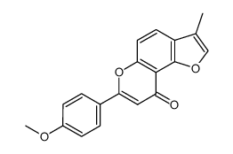 7-(4-methoxy-phenyl)-3-methyl-furo[2,3-f]chromen-9-one Structure