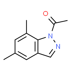 Isoindazole,1-acetyl-5,7-dimethyl- (3CI) structure