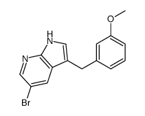 5-bromo-3-[(3-methoxyphenyl)methyl]-1H-pyrrolo[2,3-b]pyridine结构式