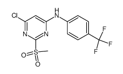 2-Methylsulfonyl-4-chloro-6-(p-trifluoromethylanilino)-pyrimidine结构式