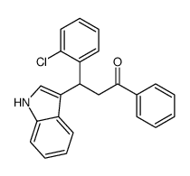 3-(2-chlorophenyl)-3-(1H-indol-3-yl)-1-phenylpropan-1-one结构式