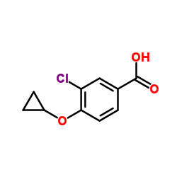 3-Chloro-4-(cyclopropyloxy)benzoic acid结构式