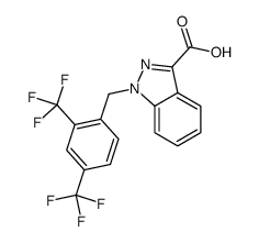 1-[[2,4-bis(trifluoromethyl)phenyl]methyl]indazole-3-carboxylic acid Structure