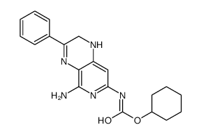 cyclohexyl N-(5-amino-3-phenyl-1,2-dihydropyrido[3,4-b]pyrazin-7-yl)carbamate结构式