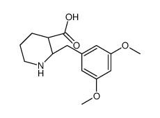 (2S,3R)-2-[(3,5-dimethoxyphenyl)methyl]piperidine-3-carboxylic acid结构式