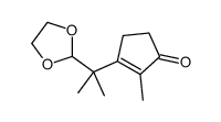 3-[2-(1,3-dioxolan-2-yl)propan-2-yl]-2-methylcyclopent-2-en-1-one Structure