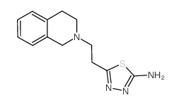 5-[2-(3,4-Dihydro-1H-isoquinolin-2-yl)-ethyl]-[1,3,4]thiadiazol-2-ylamine结构式