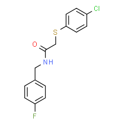 2-[(4-CHLOROPHENYL)SULFANYL]-N-(4-FLUOROBENZYL)ACETAMIDE Structure