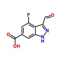 4-Fluoro-3-formyl-1H-indazole-6-carboxylic acid Structure