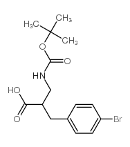 2-N-BOC-2-AMINOMETHYL-3-(4-BROMO-PHENYL)-PROPIONIC ACID structure