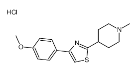 4-(4-methoxyphenyl)-2-(1-methylpiperidin-4-yl)-1,3-thiazole,hydrochloride Structure