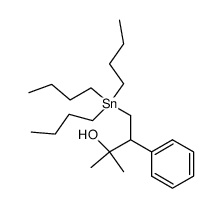 2-methyl-3-phenyl-4-tributyltinbutan-2-ol结构式