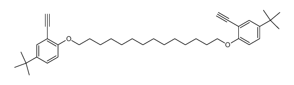 1,14-bis(4-tert-butyl-2-ethynylphenyloxy)tetradecane Structure