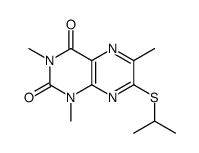 1,3,6-trimethyl-7-propan-2-ylsulfanylpteridine-2,4-dione Structure