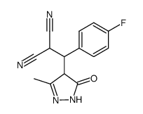 2-[(4-Fluoro-phenyl)-(3-methyl-5-oxo-4,5-dihydro-1H-pyrazol-4-yl)-methyl]-malononitrile Structure