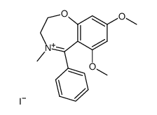 6,8-Dimethoxy-4-methyl-5-phenyl-2,3-dihydro-benzo[f][1,4]oxazepin-4-ium; iodide Structure