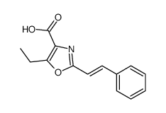 5-ethyl-2-(2-phenylethenyl)-1,3-oxazole-4-carboxylic acid结构式