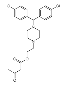 2-[4-(4,4'-Dichlorobenzhydryl)-1-piperazinyl]ethyl acetoacetate结构式