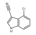 4-溴-3-氰基吲哚结构式