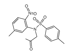 N-acetonyl-5-methyl-2-nitro-N-p-tolylsulphonylaniline结构式