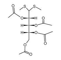 2,3,4,5-tetra-O-acetyl-D-arabinose dimethyl dithioacetal Structure