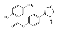 [4-(3-sulfanylidenedithiol-4-yl)phenyl] 5-amino-2-hydroxybenzoate结构式