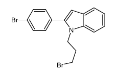2-(4-bromophenyl)-1-(3-bromopropyl)indole结构式