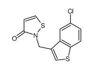 2-[(5-chloro-1-benzothiophen-3-yl)methyl]-1,2-thiazol-3-one结构式