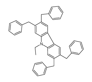2,3,6,7-tetrabenzyl-9-ethylcarbazole Structure