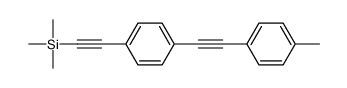 trimethyl-[2-[4-[2-(4-methylphenyl)ethynyl]phenyl]ethynyl]silane结构式